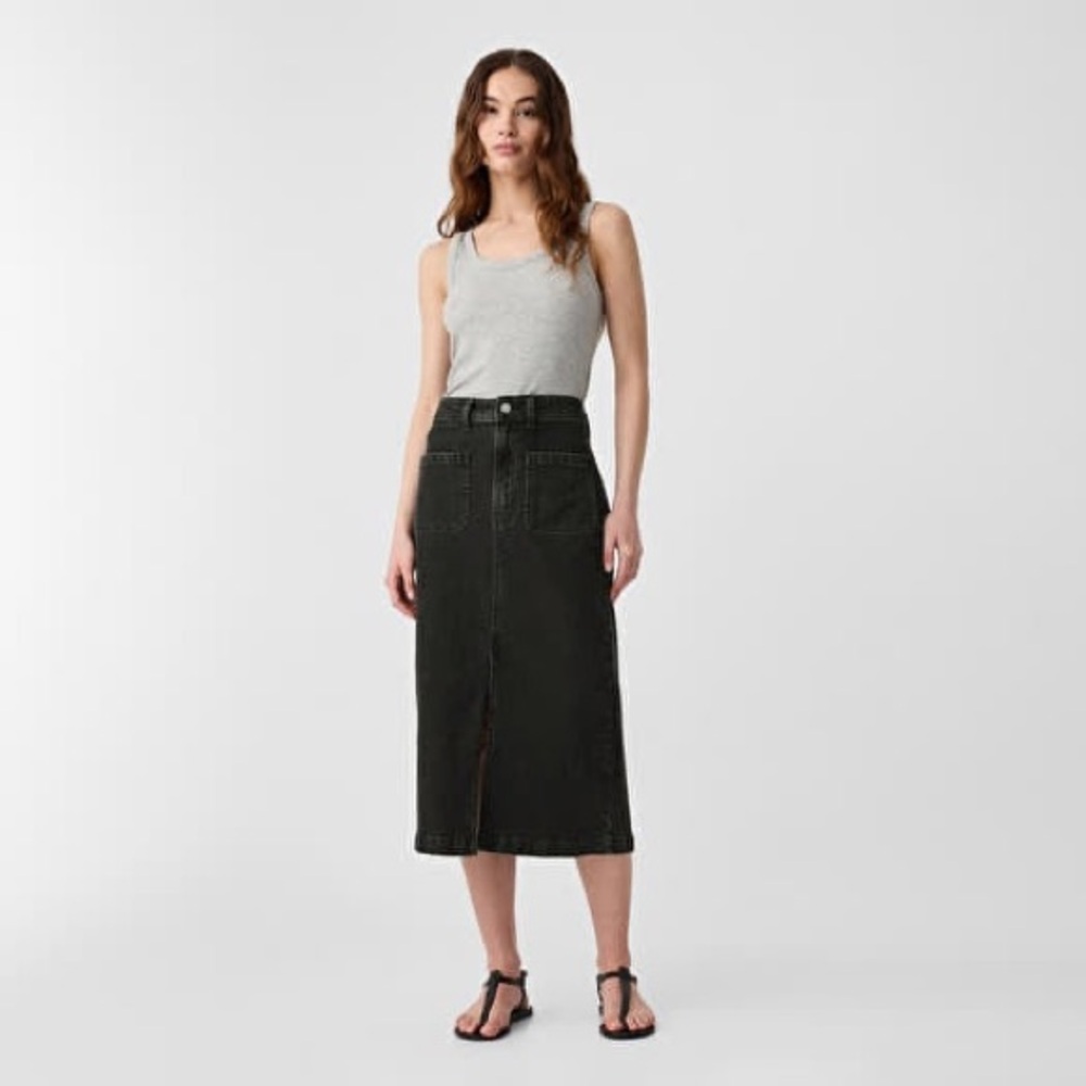 GAP Green Midi Cargo Pencil Skirt for Work